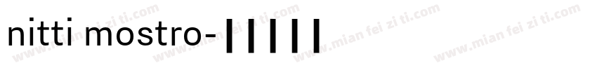 nitti mostro字体转换